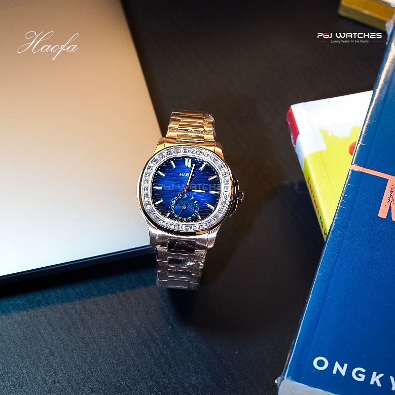 Jual Haofa Automatic Moonphase 2291 Stainlees Steal Calendar Display ...