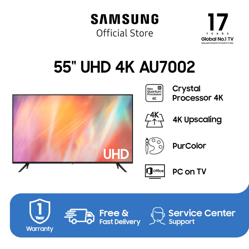 Jual Samsung Smart TV 55 inch UHD 4K AU7002 dengan PurColor ...