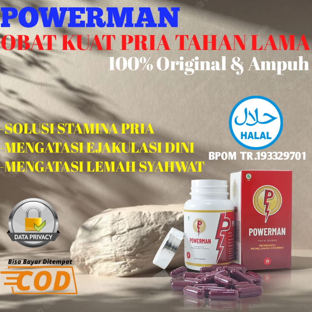 Jual Powerman Obat Kuat Kapsul Pria Tahan Lama Sex Bpom Shopee Indonesia