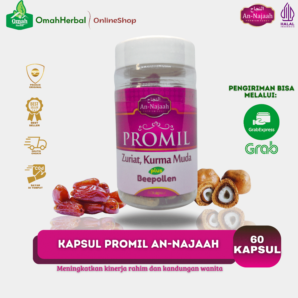 Jual Kapsul Promil An-Najaah Zuriat Plus Kurma Muda 60 Kapsul | Shopee ...