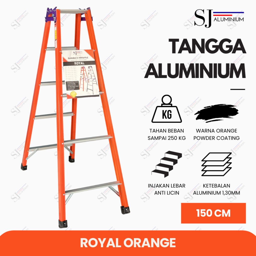 Jual ROYAL - Tangga Lipat Aluminium / Jumbo Ladder Multifungsi Tahan ...