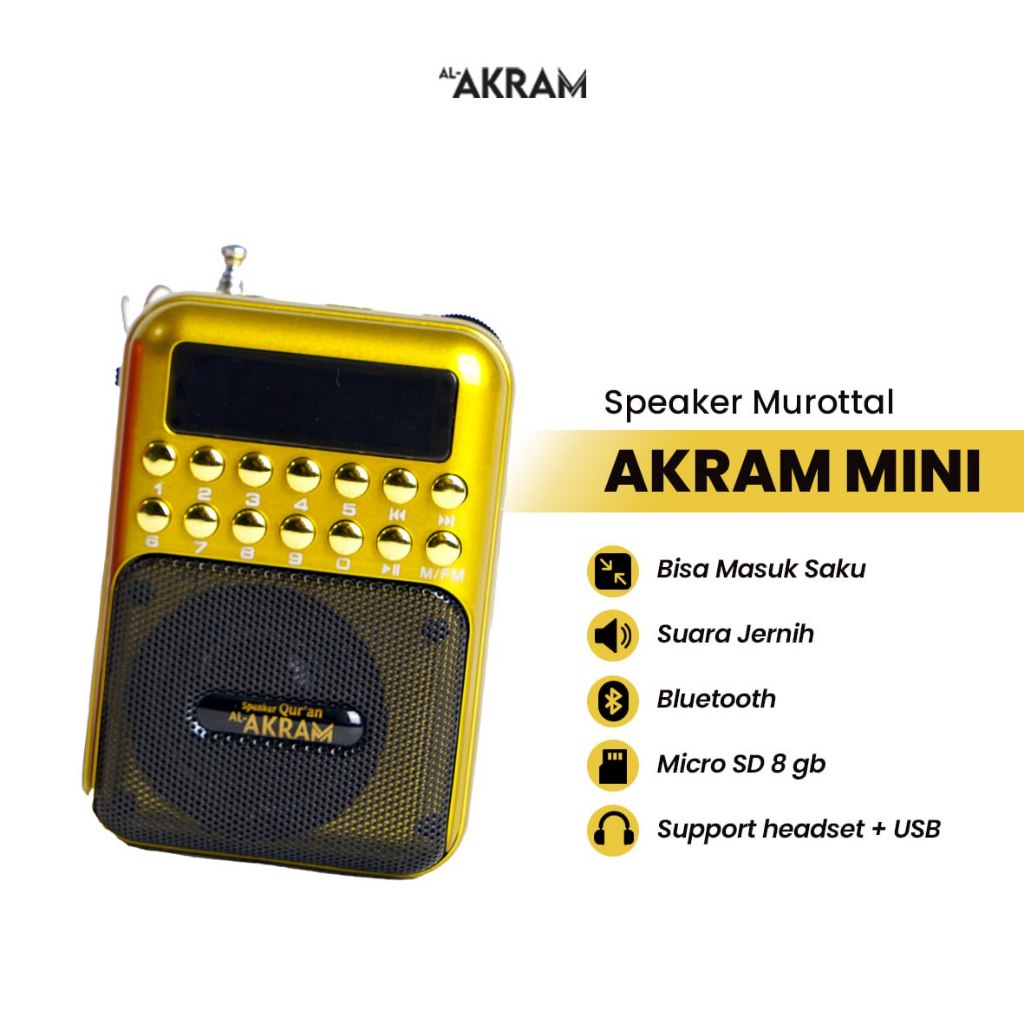 Jual AL-AKRAM - Speker Spiker Speaker Murottal Murotal Alquran Al-Quran ...