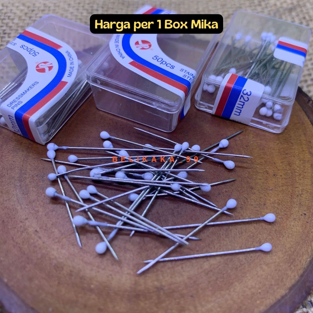 Jual Jarum Pentul Mini Stainless Steel Per Box Mika Jarum Pentul Hijab Jarum Pentul Kotak 4443