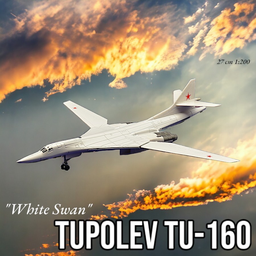 1/200 WLTK DIECAST Model Aircraft - Tupolev TU-160 Bomber Russian Air