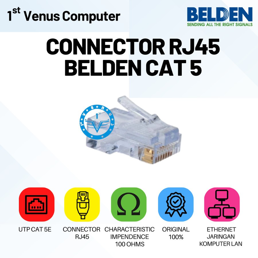 Jual CONNECTOR RJ45 BELDEN CAT 5 / NET15-CON | Shopee Indonesia