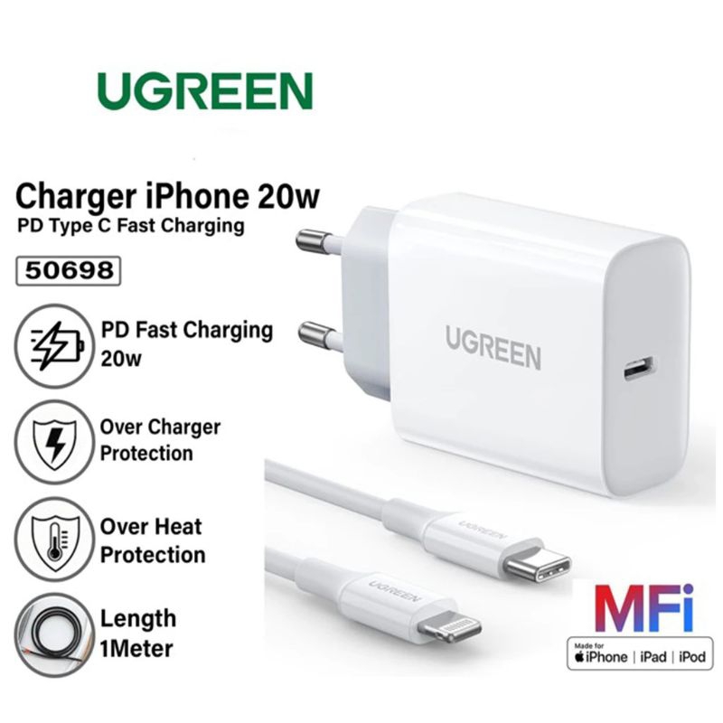 UGREEN MFI Certified USB-C to Lightning Cable Price in Bangladesh
