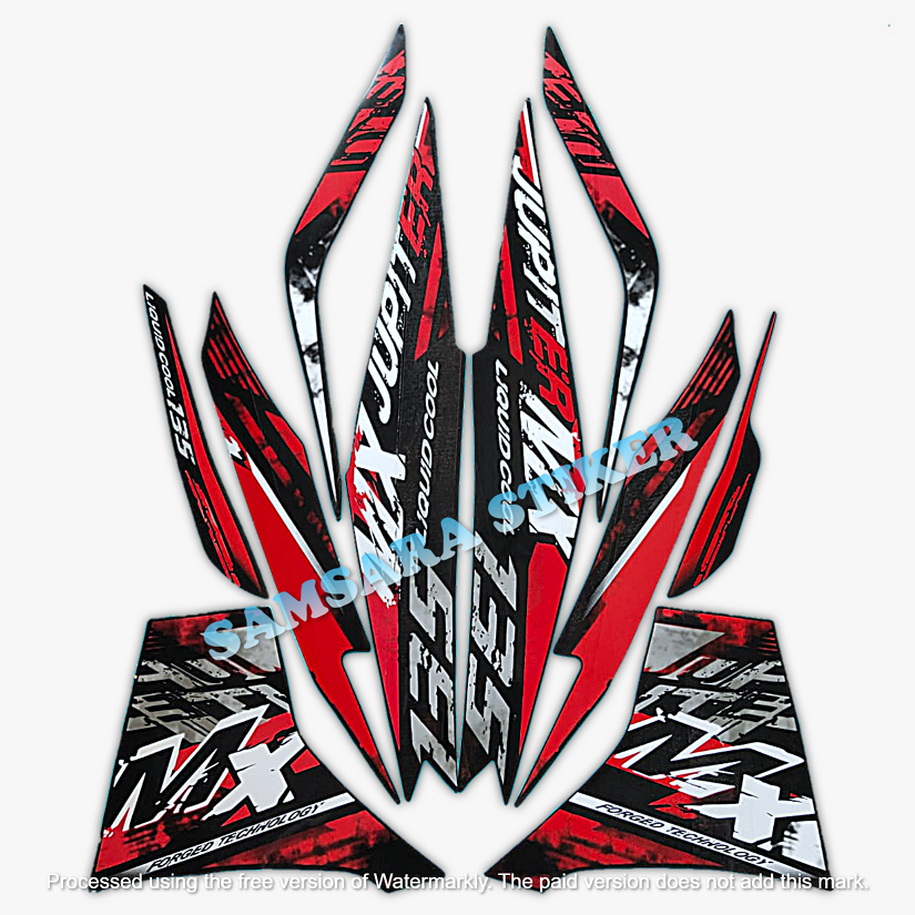 Jual Sticker Striping Motor Yamaha Jupiter Mx New Merah Standar