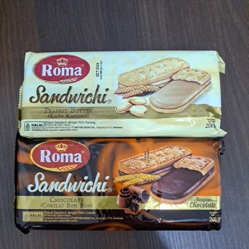 Jual ROMA BISKUIT SANDWICH 206GR | Shopee Indonesia