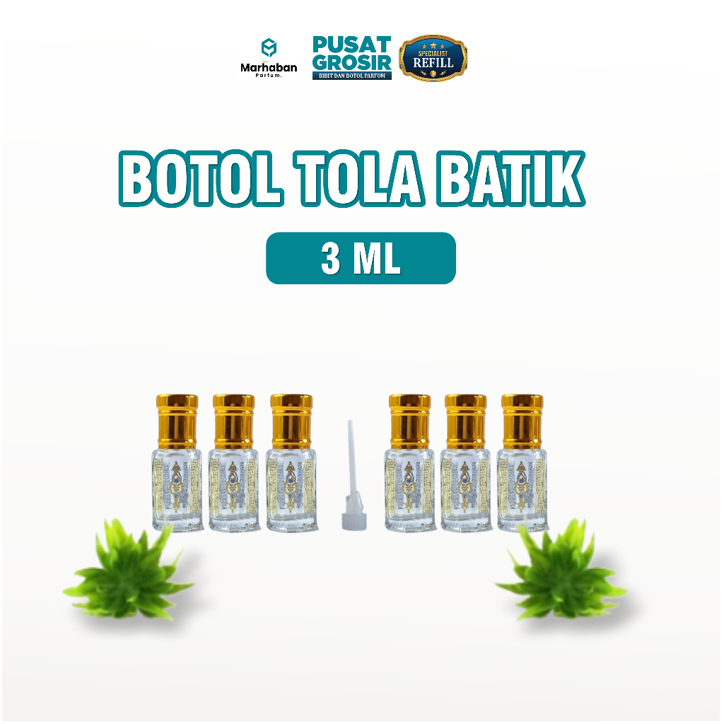 Jual Botol Tola Suratti Motif Batik 3ML - Botol Tola Printing - Botol ...