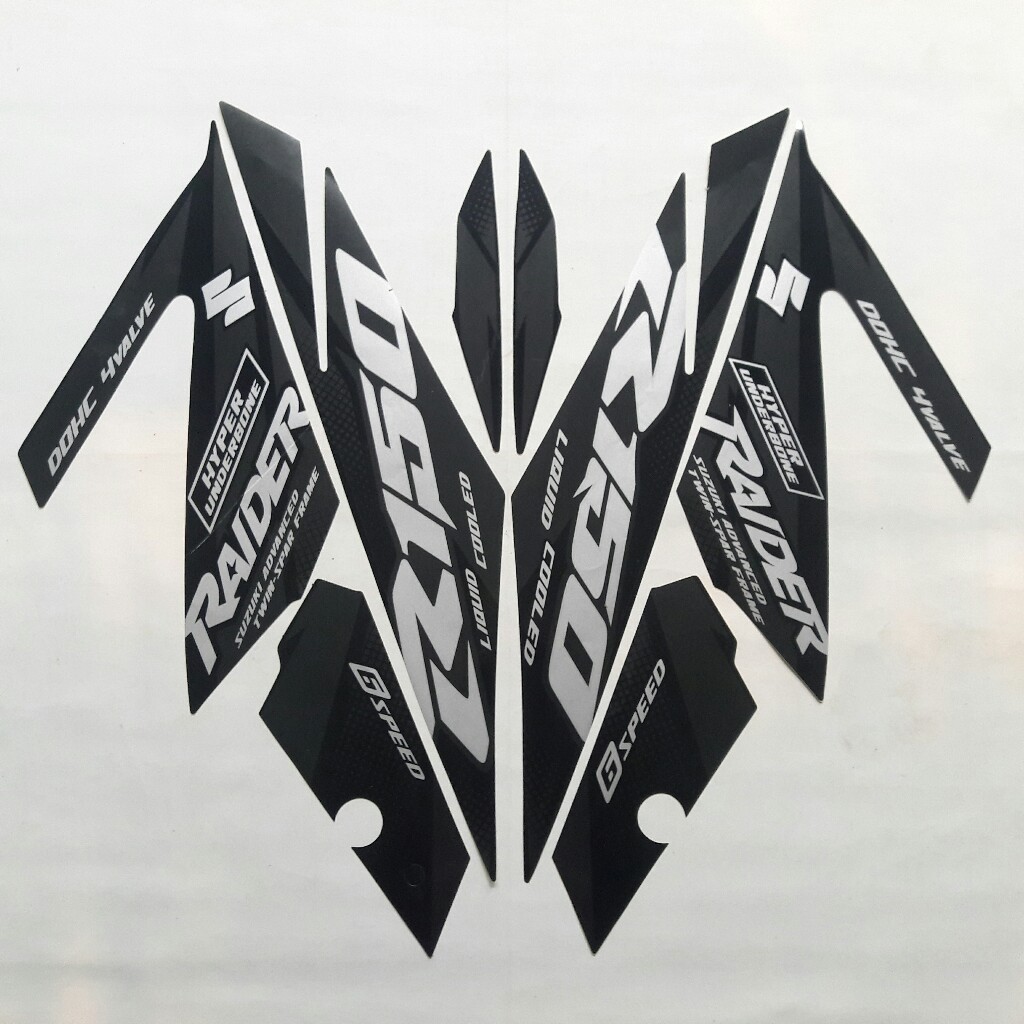 Jual stiker striping lis motor suzuki raider r150 2017 full hitam ...