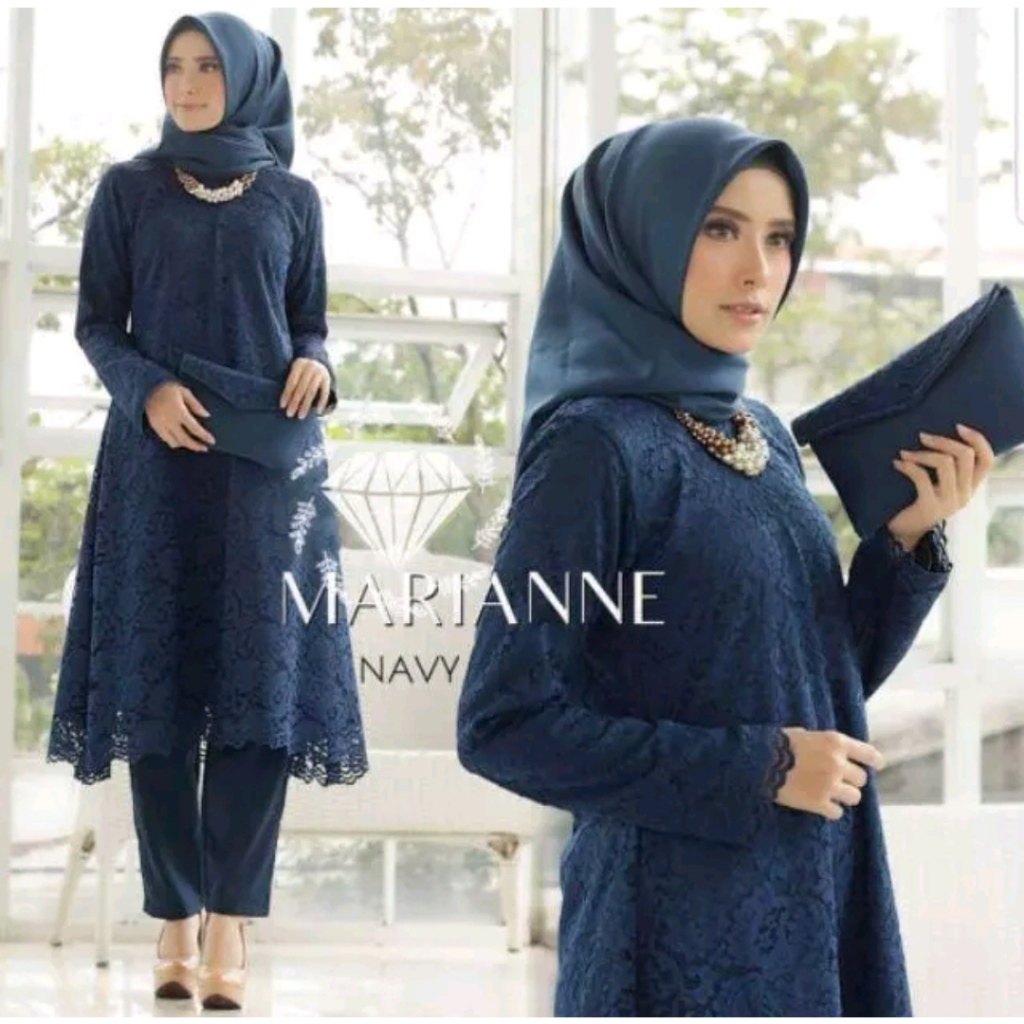 Eclemix Tunic Reya | Atasan Wanita Tunic Mewah Resleting Depan | Baju Pesta Kondangan main image 0