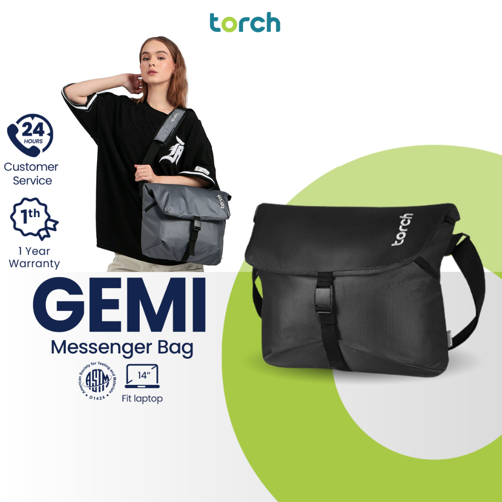 Jual TORCH Jogja Gemi Messenger Bag Laptop 14 inch Tas Kantor Kerja