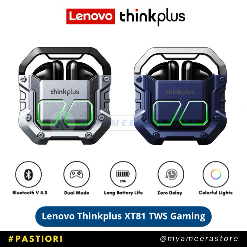 Jual Lenovo Thinkplus XT81 True Wireless Headset Bluetooth Earphone in ...