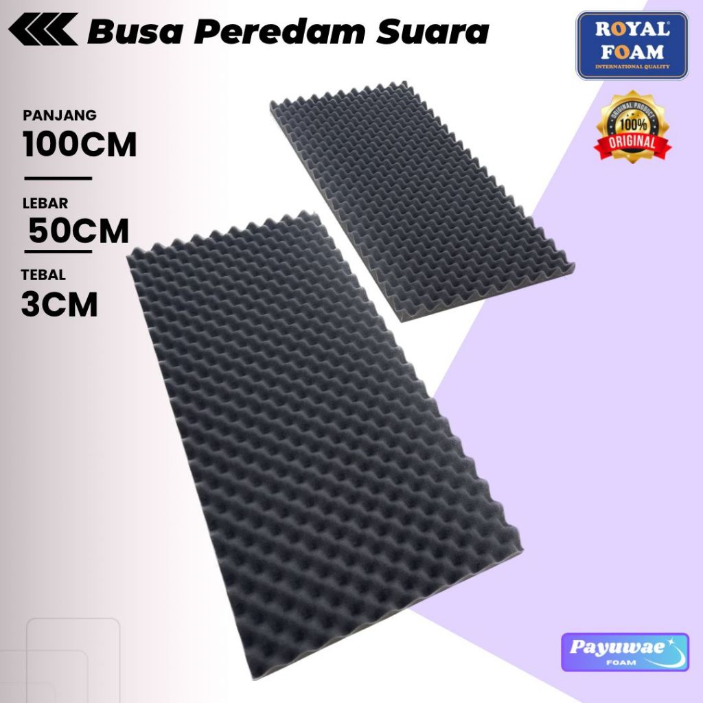 Jual BUSA TELUR PEREDAM SUARA RUANGAN 100X50X3CM AKUSTIK FOAM ...
