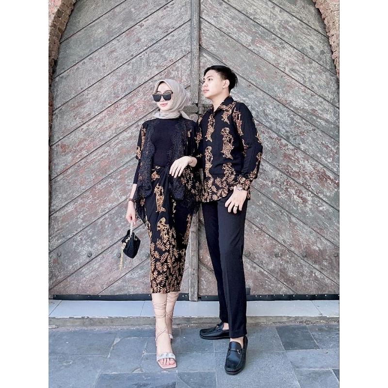 Jual set couple batik wayang ruby + kemeja | Shopee Indonesia