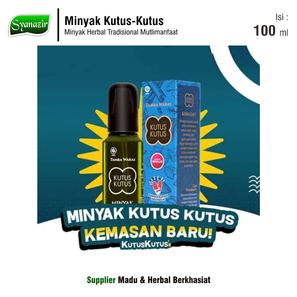 Jual Minyak Kutus Kutus Asli Original 100 Ml Minyak Balur Herbal Tradisional Mutlimanfaat 7143