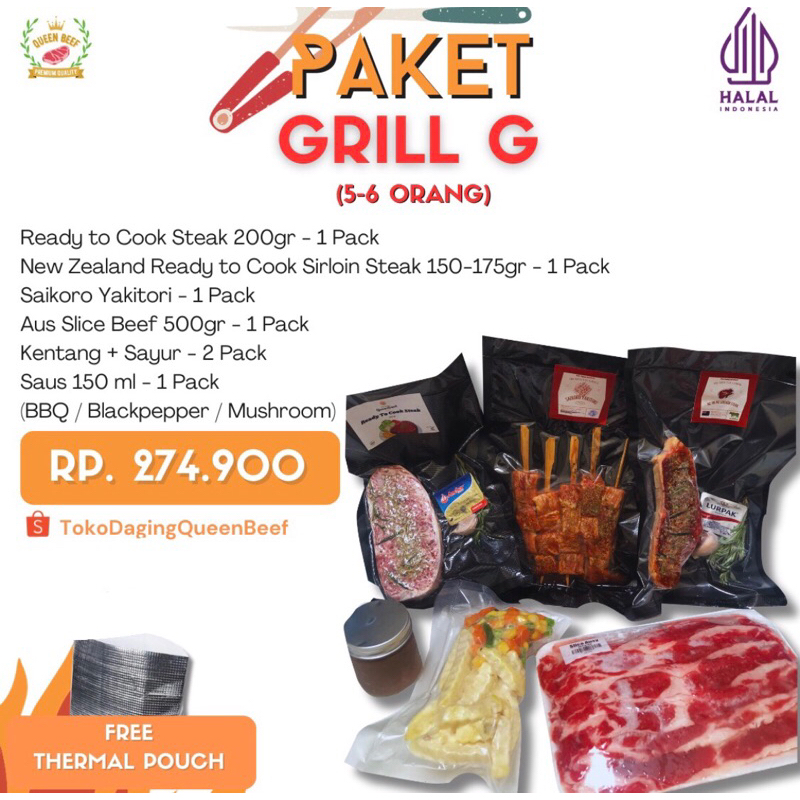 Jual Paket Grill Bbq Bakar Bakar Slice Beef Steak Siap Masak