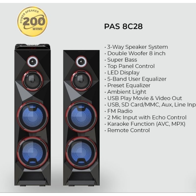 Jual POLYTRON SPEAKER AKTIF PAS 8CF28 PAS8C28 | Shopee Indonesia