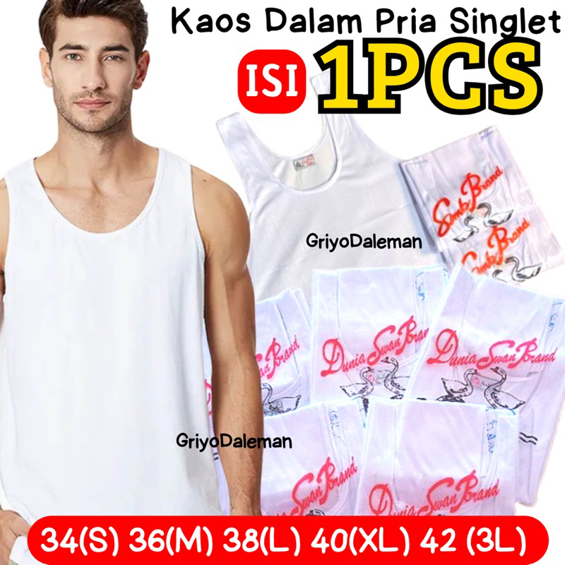 Jual Singlet Pria Swan Smb Kaos Dalam Pria Swan Tanktop Pria Dewasa