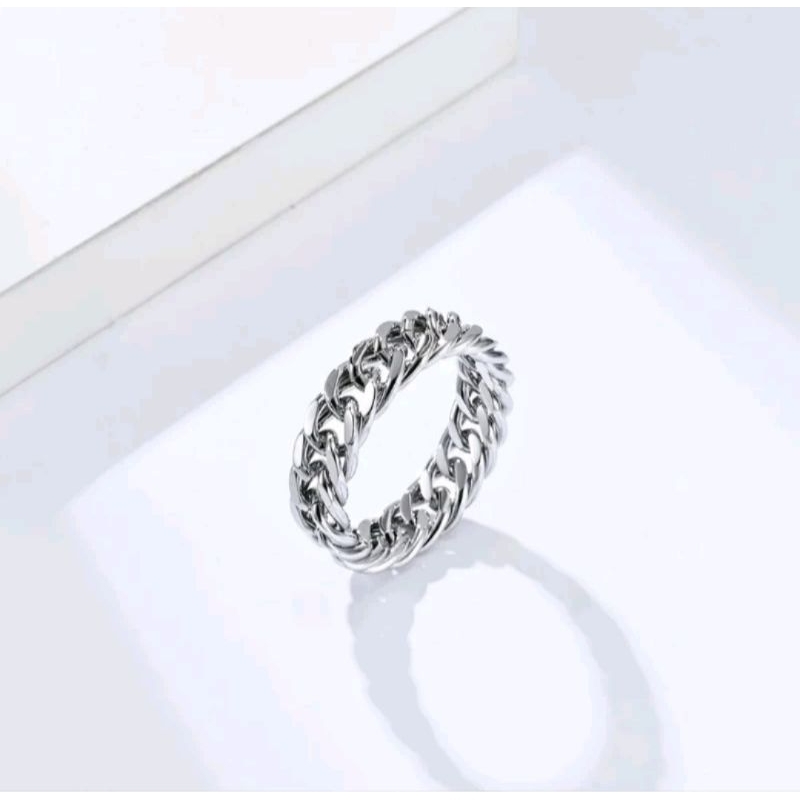 Jual CINCIN RANTAI TITANIUM PRIA TERBARU ANTI KARAT TIDAK LUNTUR ...