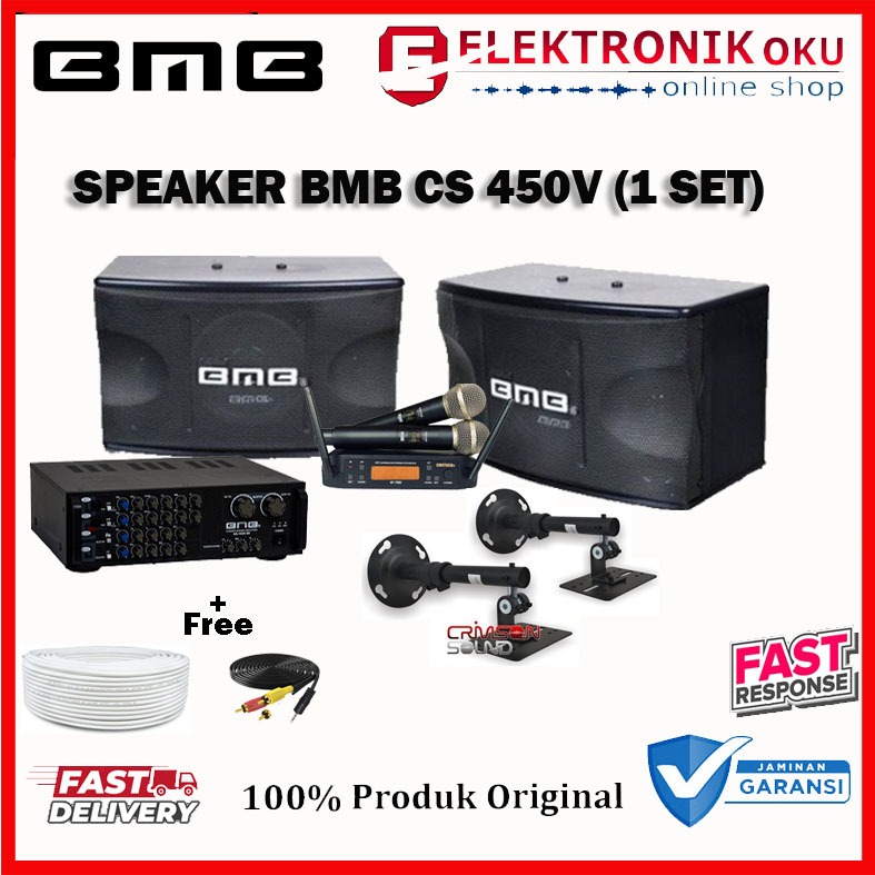 Jual PAKET KARAOKE SPEAKER BMB CS 450V 10 INCH + AMPLIFIER + MIC ...