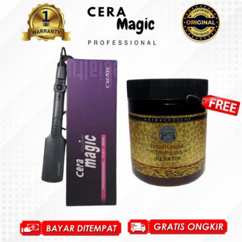 Jual Catok Cera Magic / Pelurus Rambut Cera Magic Bonus Hair Mask ...