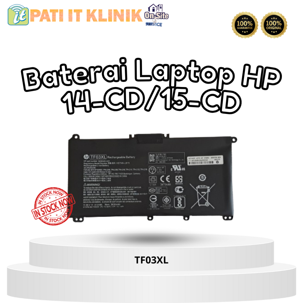 Jual Baterai Laptop Hp Pavilion X36014 Cd14 Bf15 Cd15 Ck Tf03xl Original Shopee Indonesia 5965