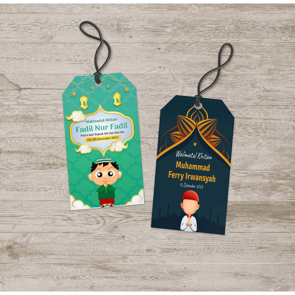 Jual Hang Tag Label Gantung / Stiker Walimatul Khitan Selamatan ...