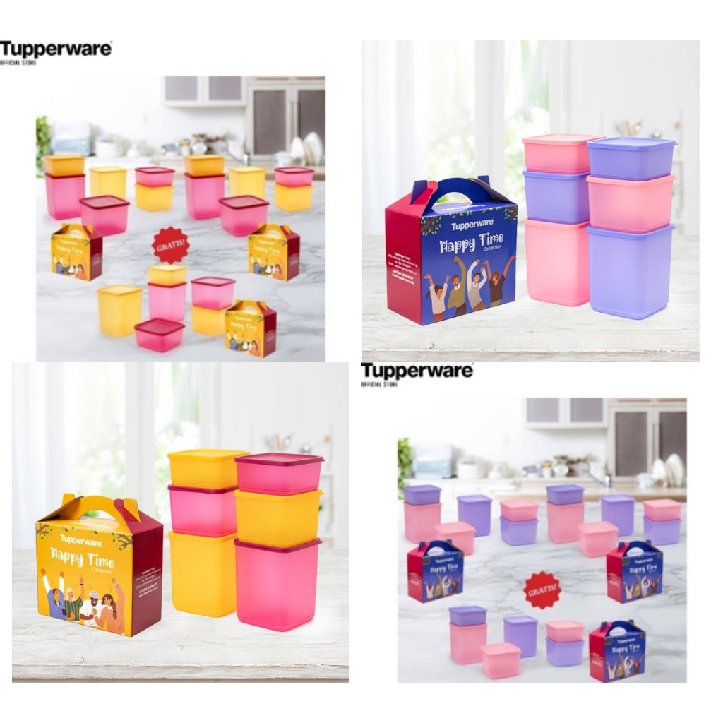 Jual TUPPERWARE TOPLES WADAH PLASTIK HAPPY TIME PINK UNGU MAROON ORANGE ...