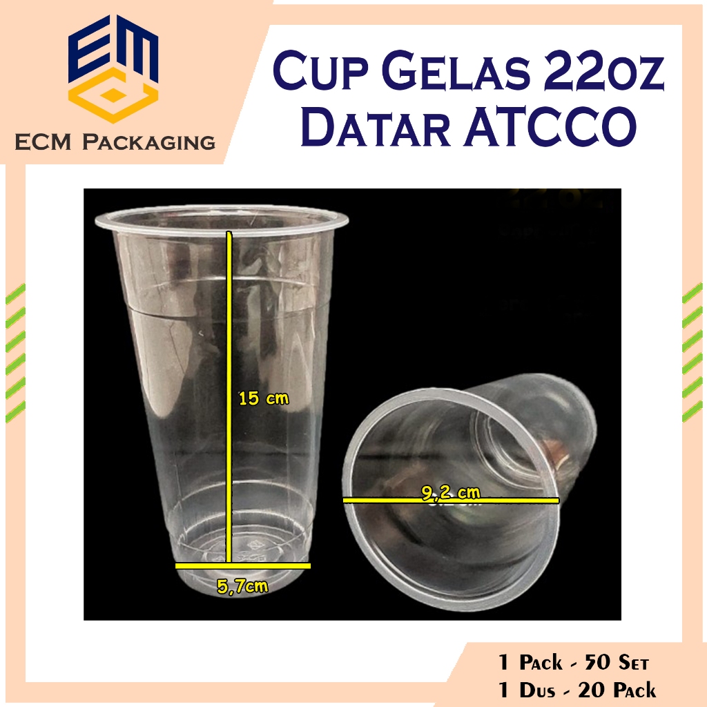 Jual Cup Gelas 22oz Datar 50pcs Cup Es Teh Jumbo Gelas Plastik 22 Oz Shopee Indonesia 6895