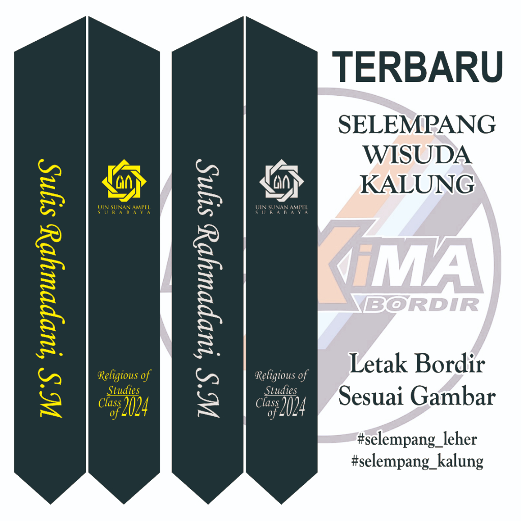 Jual 1 Hari Jadiselempang Leherselempang Wisuda Leherselempang