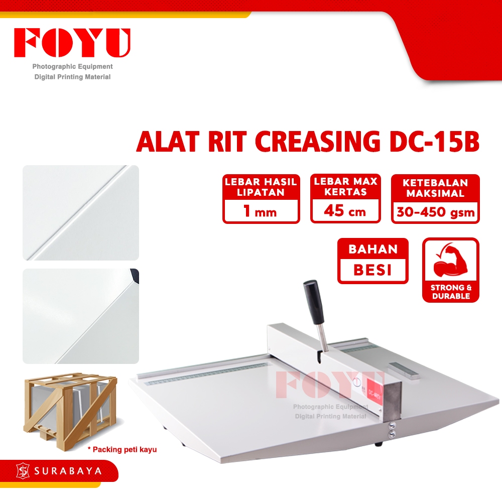 Jual Alat Pelipat Rit Creasing Kertas Sheet Album Lebar 45 cm DC-15B ...