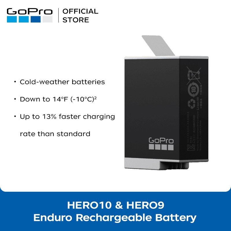 Jual GoPro HERO12/11/10/9 Enduro Rechargeable Battery Advanced 1720mAh
