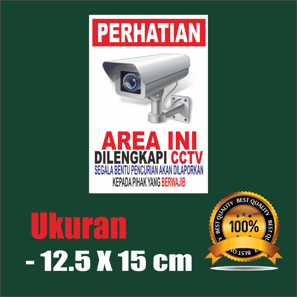 Jual Stiker Sticker Area Ini Dilengkapi Cctv Anti Kemalingan Selalu