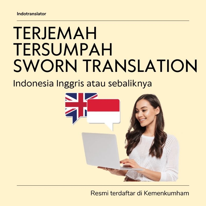 Jual Penerjemah Tersumpah Resmi Indonesia ke Inggris atau Sebaliknya