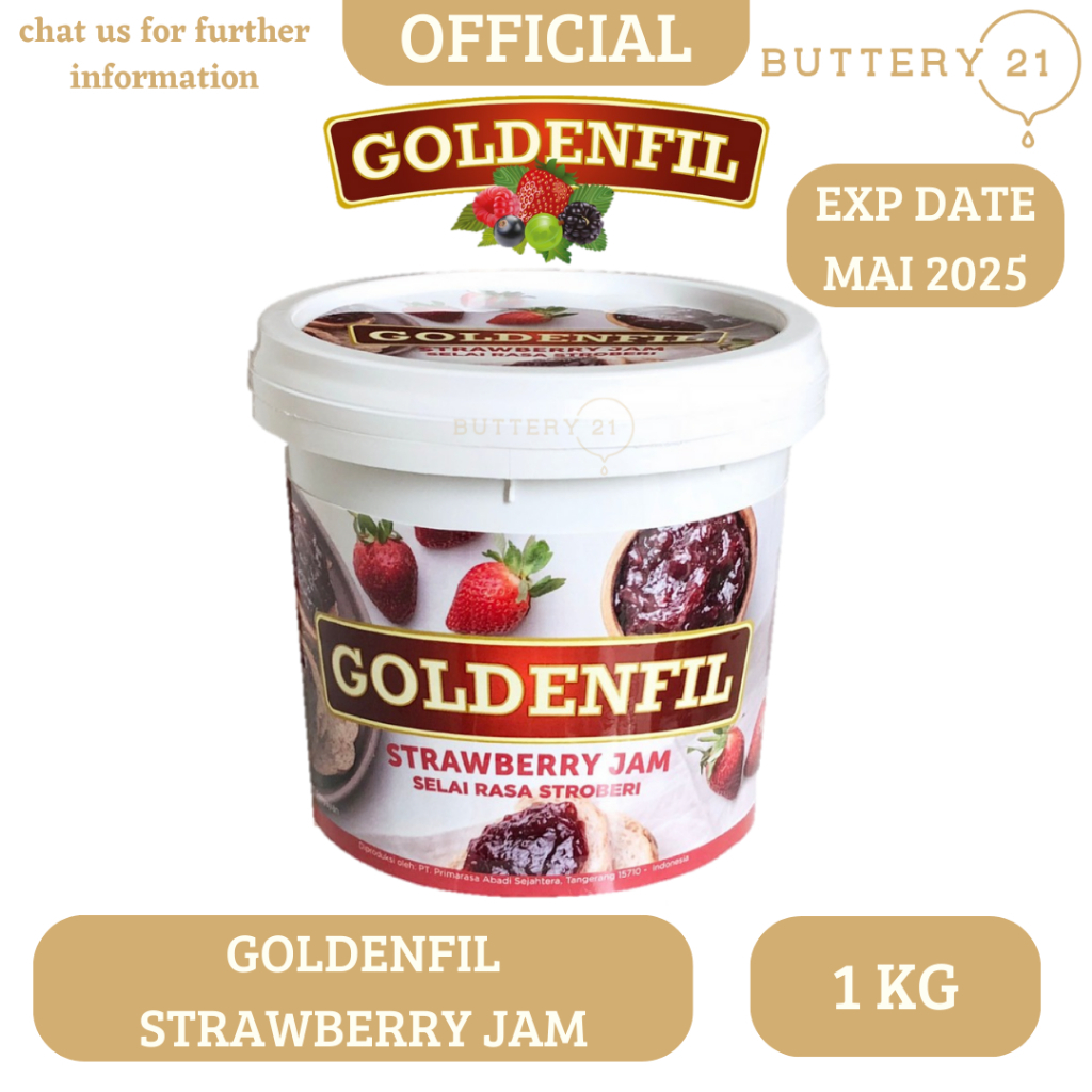 Jual Goldenfil Strawberry Jam 1 Kg Selai Stroberi 1 Kg Shopee Indonesia