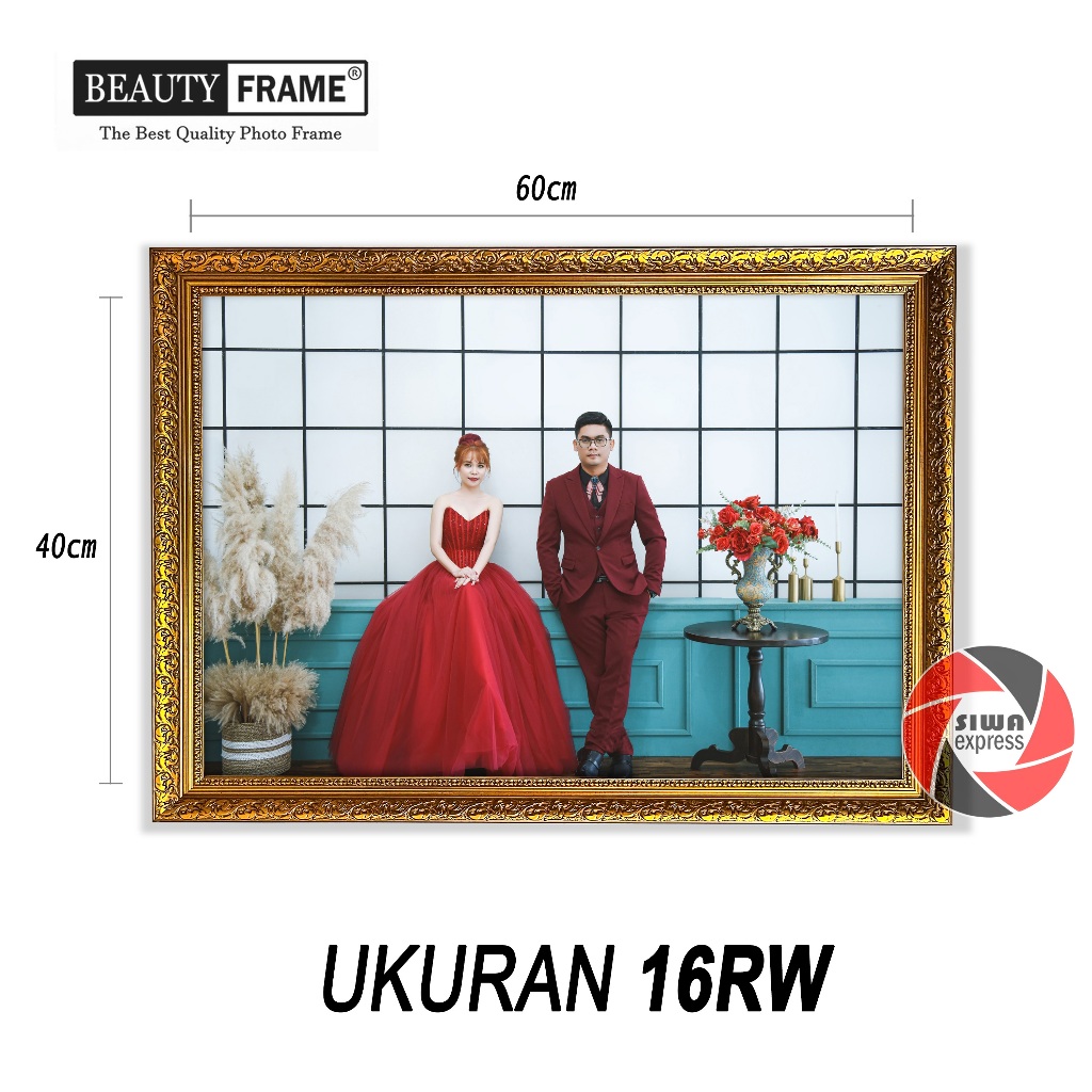 Jual BEAUTY FRAME 16RW 40X60 BINGKAI GRATIS CETAK FOTO LAMINASI KANVAS
