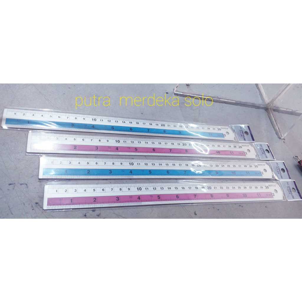 Jual Penggaris Aluminium Novus 30 cm Penggaris Lurus Aluminium Ruler 30 ...