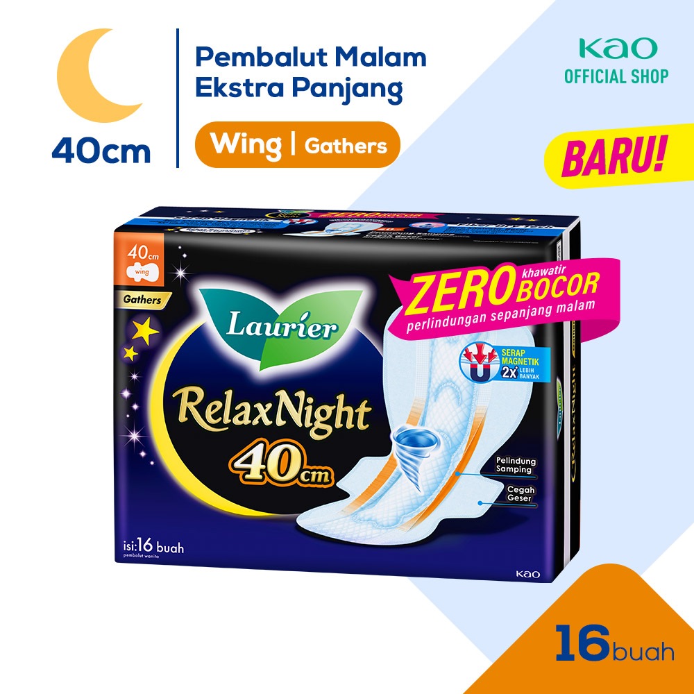 Jual Laurier Relax Night Pembalut Wanita Untuk Bebas Aktivitas Di Hari ...