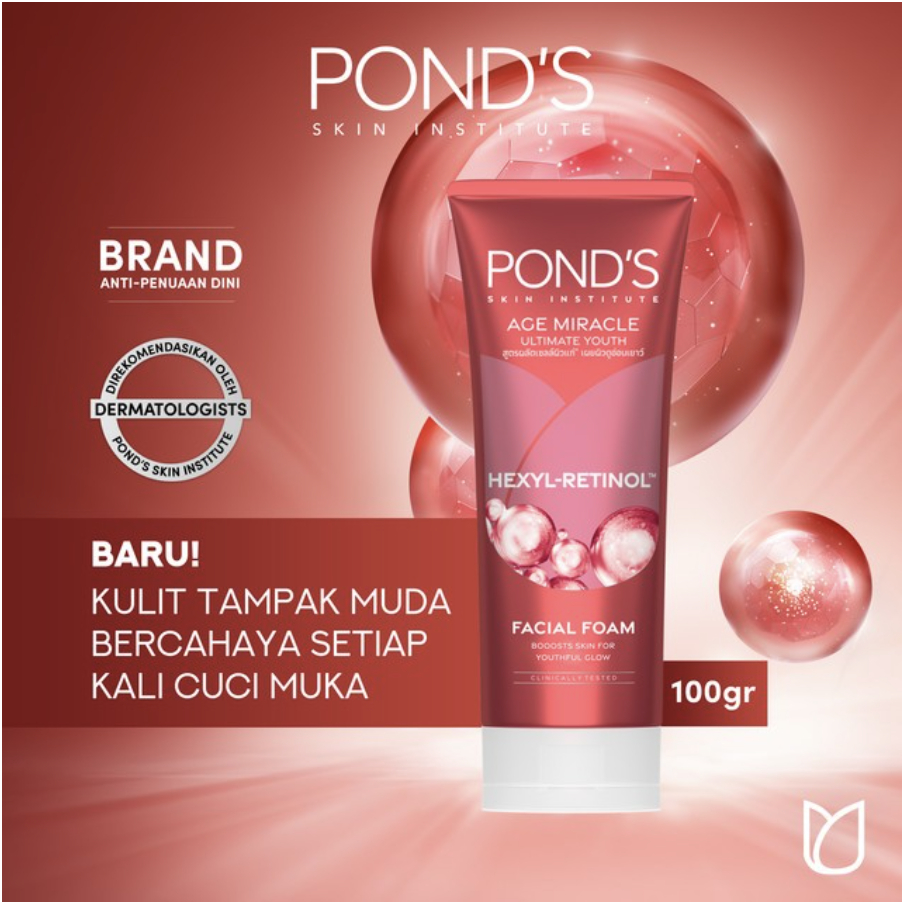 Jual Ponds Age Miracle Ultimate Youth Facial Foam 100 gram (Kemasan