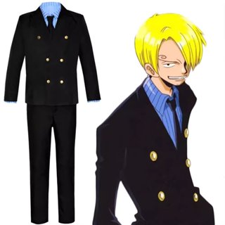 Vinsmoke Sanji Cosplay Costume Uniform Red Cap Suit Sets