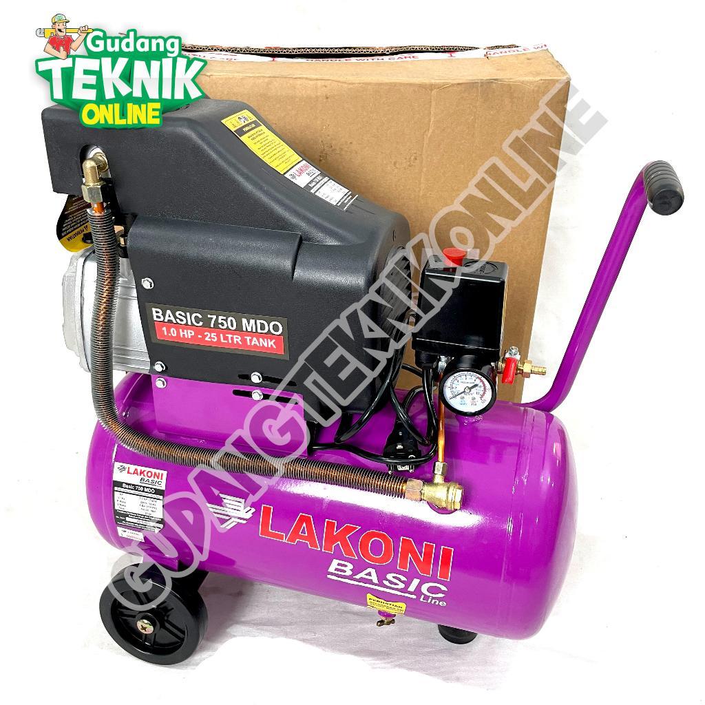 Jual Kompresor Angin 25L BASIC 750 MDO MDS LAKONI 1HP LISTRIK Air ...