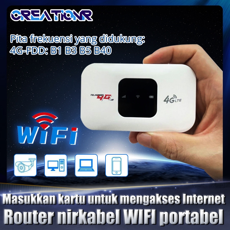 Jual Router 4G Lte Wifi Nirkabel Portabel 150M 3000Mah Modem Mini