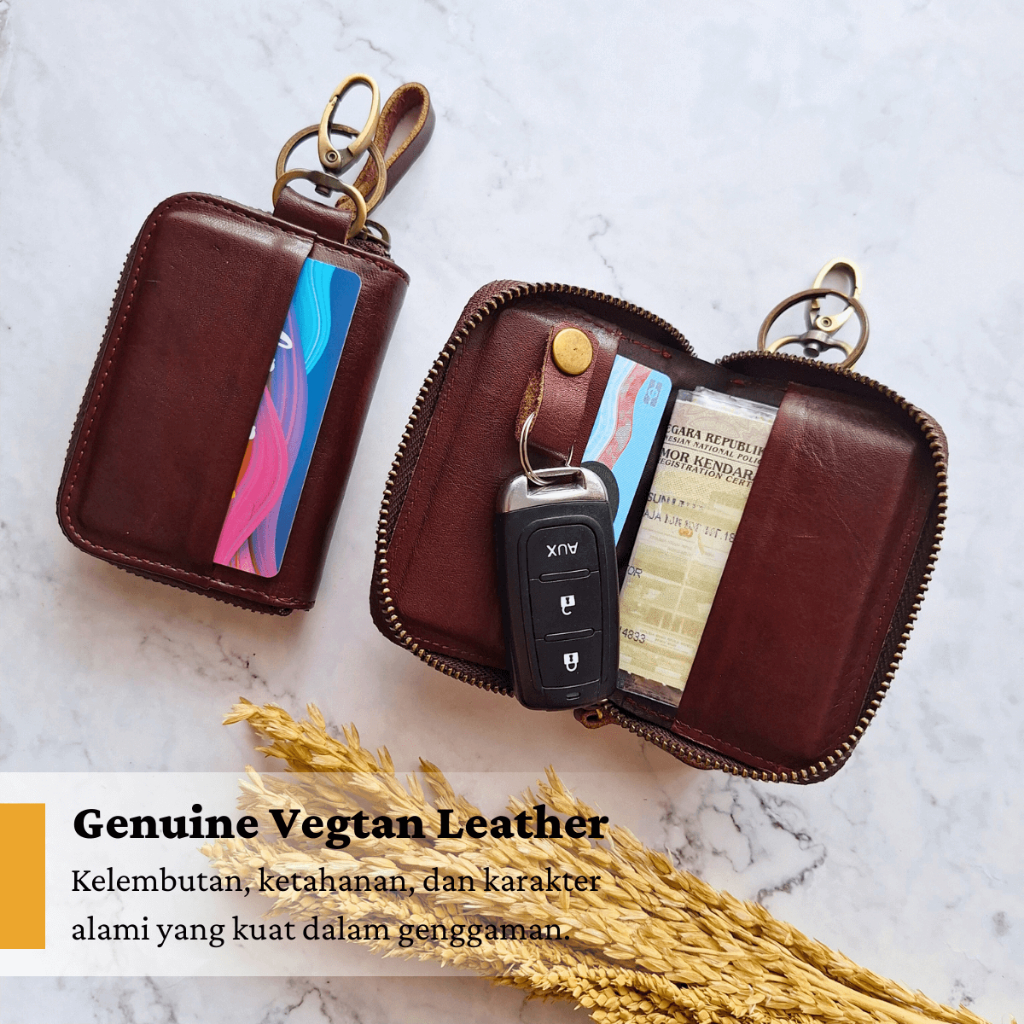 Jual Dompet Kunci STNK Mobil Motor Keyless Kulit Sapi Asli 3 Slot Kartu ...