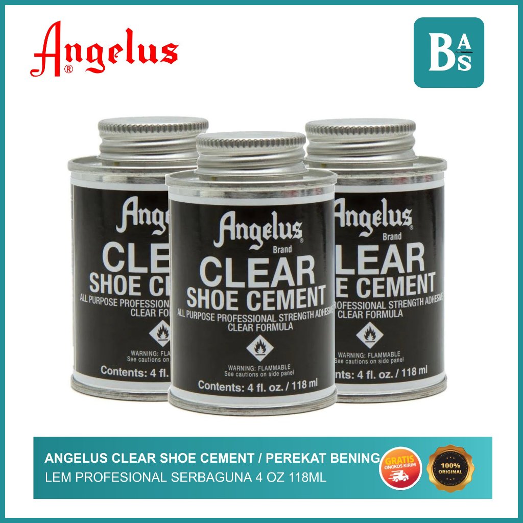 Jual Angelus Clear Shoe Cement / Perekat Bening Serbaguna 4 Oz 118ml