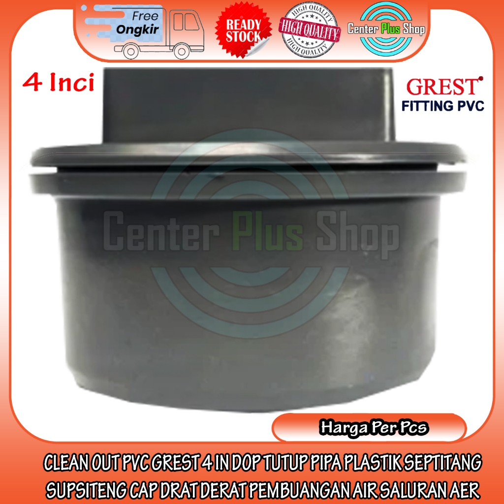 Jual Clean Out Pvc Grest 4 In Inci Inch Inchi Tutup Katup Penutup Sambungan Air Septitank 