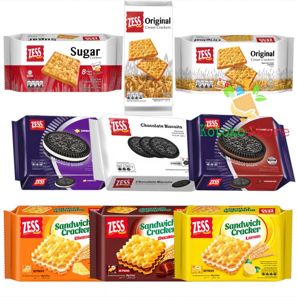 Jual BIskuit Zess Original Cream Cracker / Zess Sandwich Cracker Lemon ...