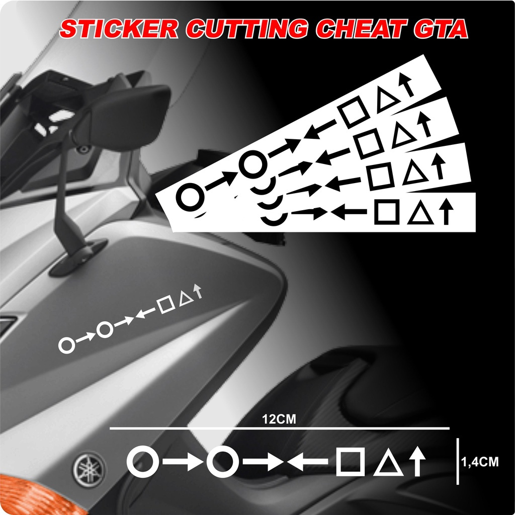 Jual Stiker Cheat GTA Bebas Polisi Sticker Cutting Motor Variasi Viral ...