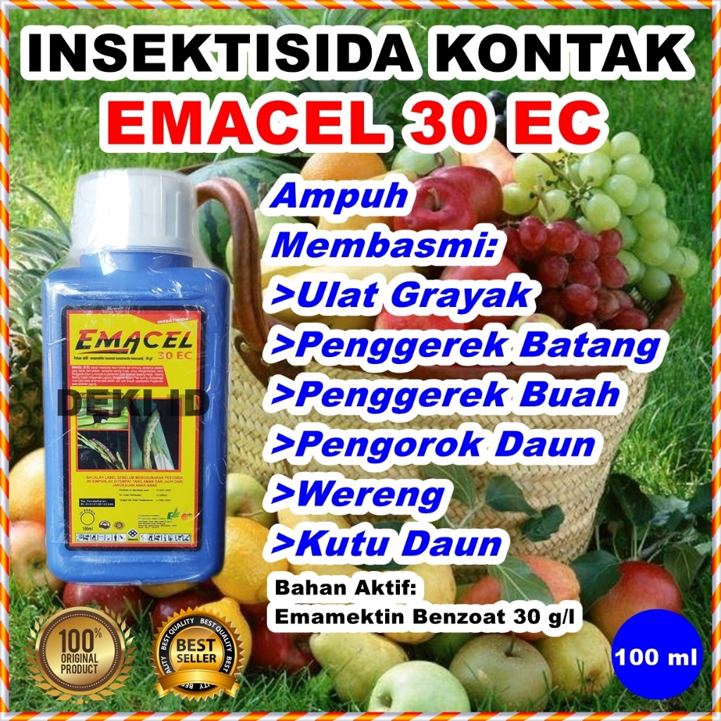Jual Emacel 30 EC 100 ml Insektisida Kontak Emamektin Benzoat Pembasmi ...