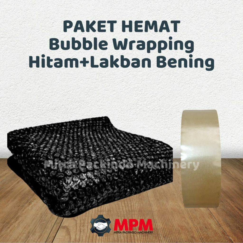 Jual Paket Bubble Wrap Hitam 1,25 x 5m dan Lakban Bening Coklat ...